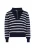 Dreimaster trui met strepen Dames Donker marineblauwe gebroken witte strepen