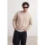 TRENDYOL MAN Heren Beige Effen Lang Oversized Sweatshirts