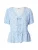 Sublevel Blouse  lichtblauw / rood / wit