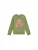Scalpers Sweatshirt ‘Zebraskullsw’  olijfgroen / lichtroze / wit