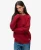 Ribgebreide Trui met Relaxte Pasvorm Red