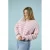 ONLY CARMAKOMA gestreepte trui roze gebreid