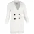 Self-Portrait Dubbelzijdige Crepe Blazer Jurk in Witte Polyester