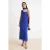 TRENDYOLMİLLA Dames Blauw Effen Maxi Mouwloos Recht Jurken