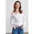 Off-Shoulder Slim Fit Gebreide Blouse