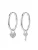 Hey Happiness Oorbellen ‘Heart and Key’  zilver