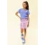 LOOXS 10sixteen satijnen T-shirt met backprint blauw