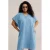 WE Fashion Curve denim spijkerjurk medium blue denim