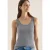 Cecil Dames Basic top in effen kleur in Grijs
