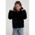 Cars reversible quilted gewatteerde imitatiebont winterjas RIES zwart