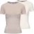 Slazenger Dames/Dames Crew Neck Slim T-shirt (Set van 2) (Beige/Wit)
