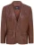 Heren Bruin Slim Leren Italiaanse Blazer Jas-Somero
