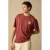Sissy-Boy regular T-shirt met backprint donkerrood