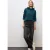 Street One Dames Sweater met capuchon in Turkoois
