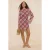 TRENDYOLMİLLA Dames Bordeaux Geruit Kort / Mini Lang Casual A-lijn Jurken