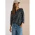 Shirt met 3/4-mouwen, split in de hals en luipaardprint