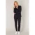 Base Level slim regular waist broek zwart