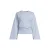 Anytime top met gedrapeerd detail lichtblauw
