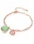 Lulu & Jane Armband  rose-goud / groen / transparant