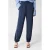Shoeby barrel high waist gestreepte broek donkerblauw