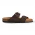 Tamaris herenslippers van bruin leer met instapzool en voetbed.