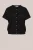 WE Fashion – Dames vest met structuur – Curve – Regular fit – Zwart – Katoen – Plus Size