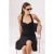 TRENDYOLMİLLA Dames Zwart Effen Kort / Mini Mouwloos Skater Jurken