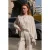 Trendyol Modest Dames Ecru Effen Lang Oversized Modest Overhemden