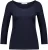 Bomont T-shirt Rond neck lurex 3/4 Navy dames