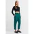 Hoge Taille Rechte Pantalons van Crepe met Ceintuur