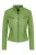 Dames Groen Slim-Fit Leren Bikerjack – Maldon