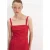 Mango jumpsuit met ceintuur en linnen – rood
