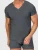 zd ZERO DEFECTS Onderhemd ‘V-Neck T-Shirt Egiptian Cotton’  donkergrijs