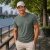 Q1905 T-shirt roden donker melange