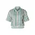 Polo crop satin full-zip dames Fila Lassance Striped