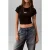 Calvin Klein Short Sleeve Seasonal Logo Baby Tee Black