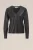WE Fashion – Dames blouse van imitatieleer – Regular fit – Zwart –