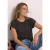 Shirt met boothals en decoratieve tape