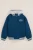 WE Fashion – Jongens bomberjack met embroidery en capuchon van sweatstof – Regular fit – Kobaltblauw –