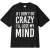 Pretty Green Heren If I Don’t Go Crazy Belettering Regular T-Shirt (Zwart)