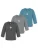 normani Shirt ‘Taupo’  blauw / grijs / antraciet / grijs gemêleerd