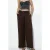 Hoge taille wijde crepe broek met riem
