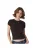 T-shirt Universal Essential Côtelé Tommy Hilfiger voor dames in zwart