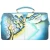 Greenland Nature Handtas  blauw / azuur