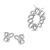 Orphelia Dames 925 Sterling Zilveren Set: Ketting-Hanger + Oorbellen – Zilver SET-5018