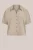 WE Fashion – Dames blouse van linnenmix – Curve – Regular fit – Greige – Livaeco™ Viscose – Plus Size