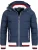 INDICODE JEANS Winterjas ‘Marlon’  navy / vuurrood / natuurwit