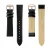 Lederen horloge voor vrouwen Amelia Parker Gold Plaza Black