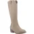 Hush Puppies Isabella Dames Suède Taupe Kniehoge Laarzen Met Hak