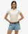 Superdry Vrouwen Essential Logo T-shirt van Biologisch Katoen met Raglanmouwen Crème